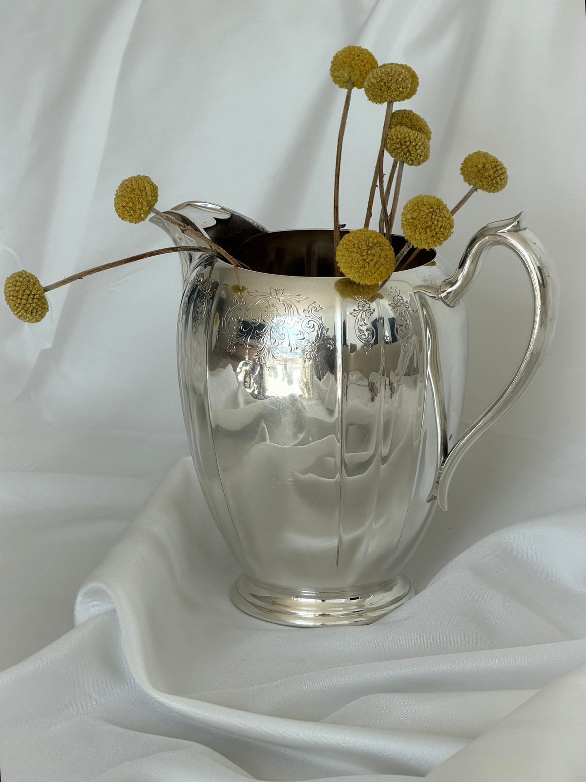 Silver-Tone Pitcher Vase - view 1