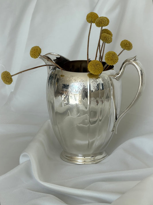 Silver-Tone Pitcher Vase - view 1